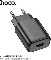 картинка сзу hoco (6942007621298) c134a 1usb 2.4a h , black от магазина Tovar-RF.ru