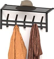 картинка Вешалка настенная ЗМИ Торонто 21 с полкой черная ВСПТ21 ЗМИ Торонто 21 с полкой черная ВСПТ21 от магазина Tovar-RF.ru