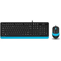 картинка клавиатура + мышь a4tech fstyler f1010 клав:черный/синий мышь:черный/синий usb multimedia  1147546  от магазина Tovar-RF.ru