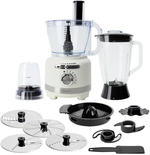 картинка кухонный комбайн 12 в 1 ragex r108, 3л, 1000вт, цвем: 105 (зефирный), китай ragex r108-105 бежевый 1000вт 6 скоростей от магазина Tovar-RF.ru