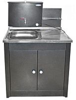 картинка Умывальник АКВАТЕКС ДУЭТ (бак антикорроз. с ЭВН+мойка нерж.) серебро от магазина Tovar-RF.ru