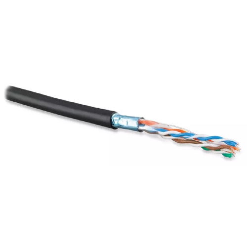 картинка кабель витая пара bion bcl-f5460-381 f/utp, кат.5e, 4x2x0,46 мм awg 25, медь, одножильный, pe, для внешней прокладки, 305м, черный от магазина Tovar-RF.ru