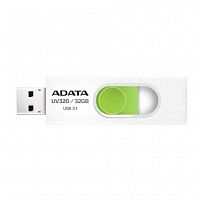 картинка a-data flash drive 32gb  <auv320-32g-rwhgn> uv320, usb 3.2, белый/зеленый от магазина Tovar-RF.ru