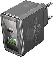 картинка сзу borofone (6941991110641) 1usb+1type-c 3.0a qc3.0 pd 30w black от магазина Tovar-RF.ru
