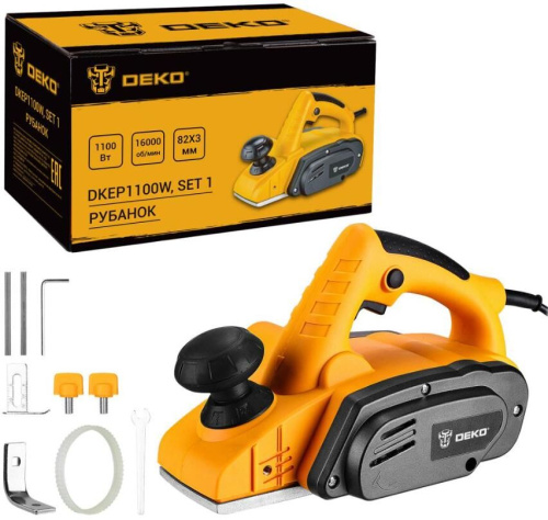 картинка Рубанок DEKO DKEP1100W SET1, 1100Вт, 82 мм 083-1074 DEKO DKEP1100W SET1, 1100Вт, 82 мм 083-1074 от магазина Tovar-RF.ru