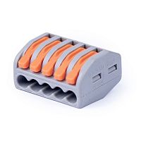 картинка Cabeus PCT-215 Клемма соединительная универсальная 5-ти проводная с рычагом 0,08-2,5/4,0 (10шт) (WAGO 222-415) от магазина Tovar-RF.ru