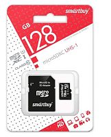 картинка карта памяти smartbuy (sb128gbsdcl10-01) microsdxc 128gb class10 uhs-i u1 + адаптер от магазина Tovar-RF.ru