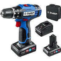 картинка ЗУБР  Т7, 12 В, 40 Н·м, 2 АКБ (4 А·ч), дрель-шуруповерт, сумка, Профессионал (DL-121-42) от магазина Tovar-RF.ru