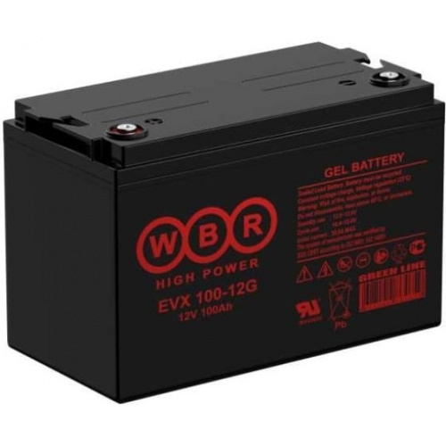 картинка wbr батарея тяговый аккумулятор evx100-12g (12v/100 ач) от магазина Tovar-RF.ru