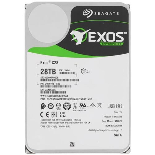 картинка 28tb seagate exos x28 (st28000nm000c) {sata 6gb/s, 7200 rpm, 512mb buffer, 3.5"} от магазина Tovar-RF.ru