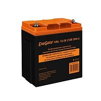 картинка exegate ex285663rus аккумуляторная батарея exegate hrl 12-26 (12v 26ah, клеммы f3 (болт м5 с гайкой)) от магазина Tovar-RF.ru