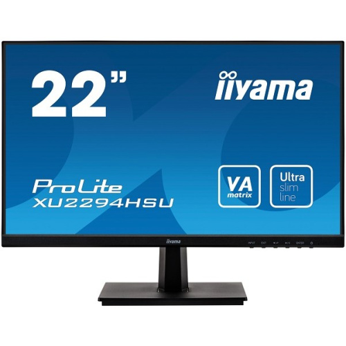 картинка iiyama 21.5" xu2294hsu-b1 черный {va 1920x1080 75hz 4ms 178/178 250cd 3000:1 8bit(6bit+frc) d-sub hdmi1.4 displayport1.2 flickerfree 2xusb2.0 2x1w vesa} от магазина Tovar-RF.ru