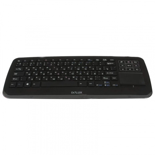 картинка клавиатура delux "k2880g touch" 2.4g wireless, беспроводная, черная (usb) от магазина Tovar-RF.ru