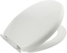 картинка Сиденье для унитаза ARTICPLAST 7001 универсальное с системой плавного опускания микролифт из высокопрочного ABS пластика О - образное цвет белый от магазина Tovar-RF.ru