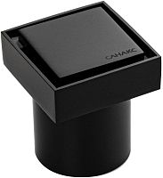 картинка Трап САНАКС 1189 Трап 60 х 60 мм, выход 50 мм вертикальный, литая крышка, из нержавеющей стали, с сухим затвором, цвет ЧЕРНЫЙ от магазина Tovar-RF.ru