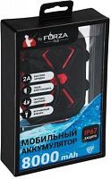 картинка аккумулятор мобильный forza аккумулятор мобильный 8000мач, прорезин.,с пылевлагозащ. ip67, 2а, 1usb, фонарь,пластик (031-891) от магазина Tovar-RF.ru