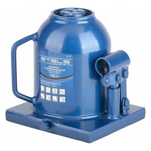 картинка stels домкрат гидравлический бутылочный телескопический, 10 т, h подъема 170–430 мм [51119] от магазина Tovar-RF.ru