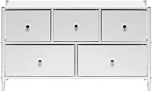 картинка Комод LESET Хайди Комод широкий 5 ящиков, Белый LESET Хайди Комод широкий 5 ящиков, Белый от магазина Tovar-RF.ru