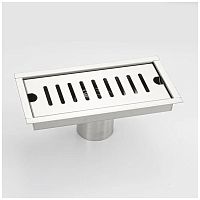 картинка Сливной трап САНАКС 40045 Трап 500х68 мм, нержавеющая сталь, линейный, вертикальный, крышка решётка - цвет ЧЁРНЫЙ, с сухим затвором от магазина Tovar-RF.ru