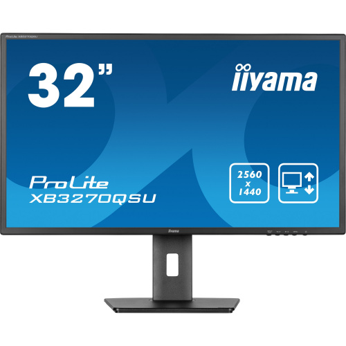 картинка lcd iiyama 31.5" xb3270qsu-b1 {ips 2560x1440 100hz 3ms 178/178 250cd 1200:1 10bit(8bit+frc) 2xhdmi1.4 displayport1.4 3xusb3.2 2x2w has vesa} от магазина Tovar-RF.ru