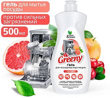 картинка Гель для ПММ CLEAN&GREEN CG8321 Greeny для мытья посуды 500мл от магазина Tovar-RF.ru