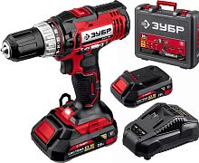 картинка Дрель аккумуляторная ЗУБР ДШЛ-185-22 18В, 2 АКБ (2Ач), в кейсе, дрель-шуруповерт. ЗУБР ДШЛ-185-22 18В, 2 АКБ (2Ач), в кейсе, дрель-шуруповерт. от магазина Tovar-RF.ru