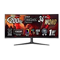 картинка монитор acer 34" nitro xz340curx2bmiipphx черный va led 1ms 21:9 hdmi m/m матовая has piv 350cd 178гр/178гр 3440x1440 200hz freesync premium dp wq 7.09кг от магазина Tovar-RF.ru