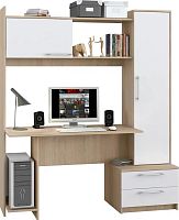 картинка Компьютерный стол МЕБЕЛЬ-КОМПЛЕКС Стол компьютерный Денвер исп.12 Дуб Сонома/Белый (3 пак) МЕБЕЛЬ-КОМПЛЕКС ДЕНВЕР исп.12 Дуб Сонома/Белый (3 уп.) от магазина Tovar-RF.ru
